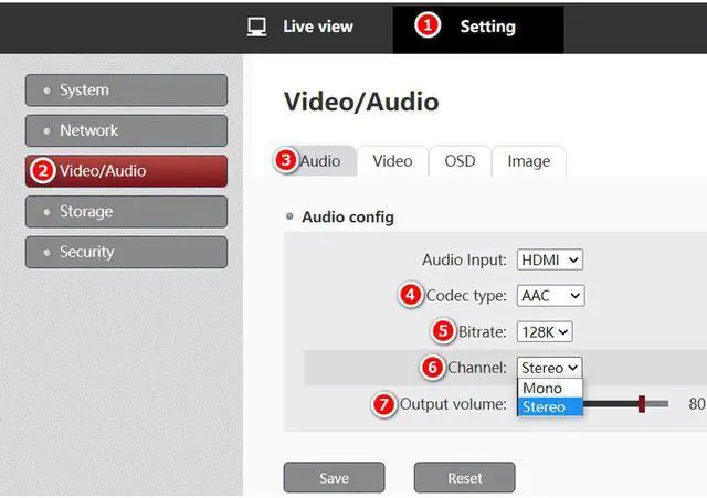 Alt view image 5 of 6 - EXVIST H.265 1080P HDMI Video Encoder HDMI to RTMP Encoder W/SD Card Slot Max. 128G DDNS HTTP ONVIF RTMP RTSP TS UDP Hikvision Private Protool for IPTV Live Streaming to YouTube Facebook Vimeo etc.