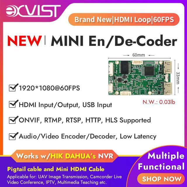 EXVIST H.265 1080P Mini HDMI Video Encoder Supports DDNS HTTP