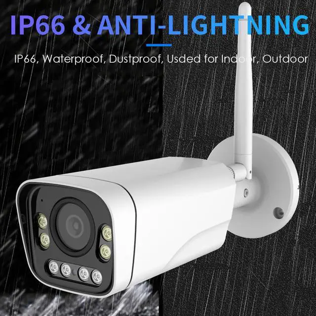 Alt view image 4 of 4 - EXVIST 4K(8MP) Varifocal Wireless Bullet Outdoor Security Camera, Dual Light, 2.7mm~13.5mm Motorized Lens, IP66, Human Detection, RTMP to YouTube/Facebook etc.