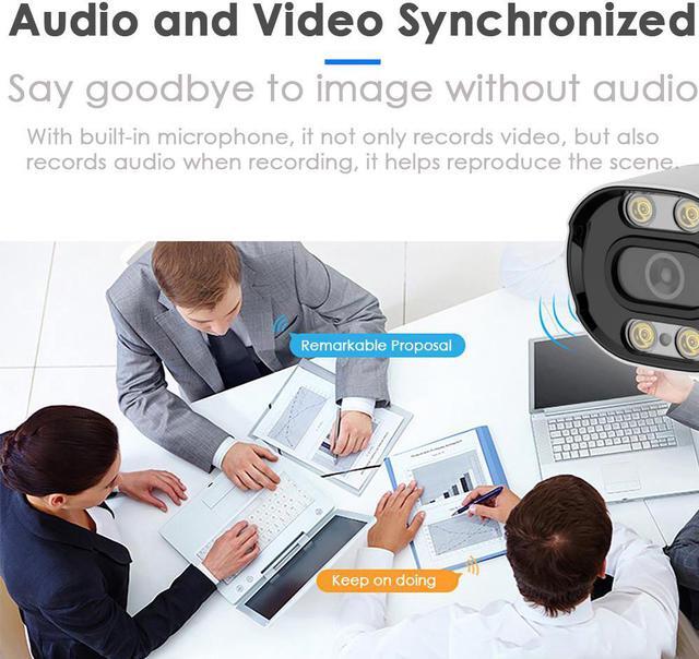 Alt view image 5 of 5 - EXVIST 3.0MP WiFi Full Color Weatherproof Compact Bullet Live Streaming IP Camera for Broadcasting to YouTube Facebook Twitch etc. by RTMP W/3.5mm Distortionless Lens Built-in Audio