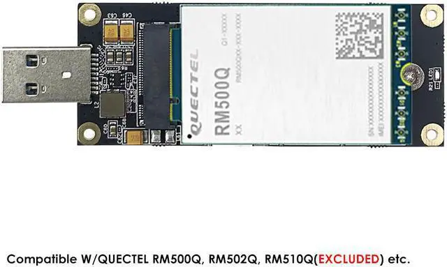 Alt view image 3 of 5 - EXVIST 5G LTE Industrial M.2(NGFF) to USB3.0 Adapter W/Nano SIM Card Slot for 5G LTE Module Like Quectel RM500Q etc. Applicable for M2M & IoT Applications Like Raspberry Pi Industrial Router etc.