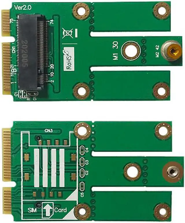 Main image of EXVIST 4G LTE M.2(NGFF) to Mini PCIe Adapter W/O SIM Card Slot for 4G/3G LTE Module Suitable for M2M & IoT Applications Like Raspberry Pi Industrial Router Video Surveillance etc.