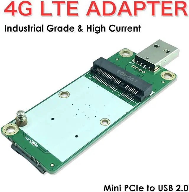 Alt view image 2 of 4 - EXVIST 4G LTE Industrial Mini PCIe to USB Adapter W/SIM Card Slot for WWAN/LTE 3G/4G Module Applicable for M2M & IoT Applications Like Raspberry Pi Industrial Router IP Camera Digital Signage etc.