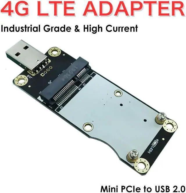Alt view image 2 of 4 - EXVIST 4G LTE Industrial Mini PCIe to USB Adapter W/SIM Card Slot for WWAN/LTE 3G/4G Module Applicable for M2M & IoT Applications Like Raspberry Pi Industrial Router IP Camera Digital Signage etc.