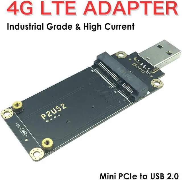 Alt view image 2 of 4 - EXVIST 4G LTE Industrial Mini PCIe to USB Adapter W/SIM Card Slot for WWAN/LTE 3G/4G Module Applicable for M2M & IoT Applications Like Raspberry Pi Industrial Router IP Camera Digital Signage etc.