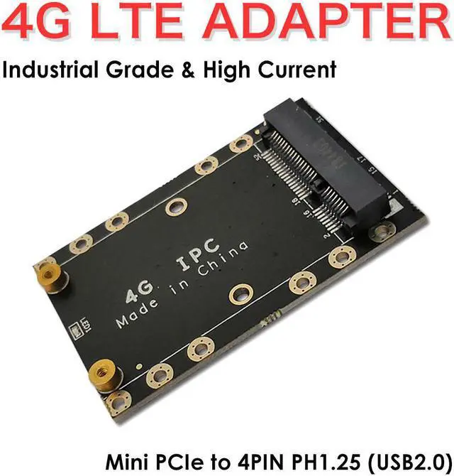 Alt view image 2 of 4 - EXVIST 4G LTE Industrial Mini PCIe to USB (4PIN PH1.25) Adapter W/SIM Card Slot for WWAN/LTE 3G/4G Module Applicable for M2M & IoT Applications Like Raspberry Pi Industrial Router IP Camera