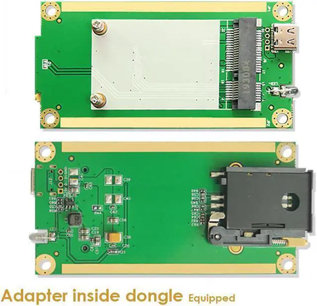 Alt view image 2 of 5 - EXVIST 4G LTE Industrial Mini PCIe to USB Adapter Industrial Dongle W/SIM Card Slot Compatible W/WWAN/LTE 3G/4G Mini PCIe Module Like Quectel EC25-AF EG25-G etc. for Quick Network Connection