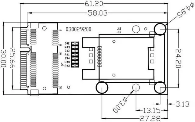 Alt view image 4 of 4 - EXVIST 4G LTE Industrial Mini PCIe to Mini PCIe Adapter W/SIM Card Slot(Flip) for WWAN/LTE 3G/4G Module Applicable for M2M & IoT Applications Like Raspberry Pi Industrial Router Video Surveillance