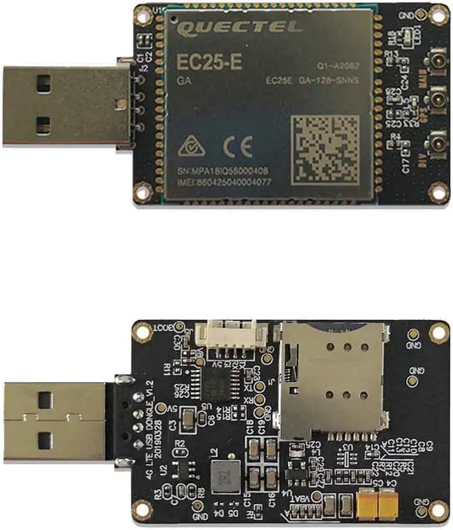 Alt view image 5 of 5 - EXVIST 4G LTE USB Dongle W/EC25-E SIM Card Slot GPS Modem LTE FDD B1/B3/B5/B7/B8/B20