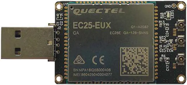 Main image of EXVIST 4G LTE USB Dongle W/EC25-EUX LCC IoT/M2M-optimized LTE Cat 4 Module W/SIM Card Slot Industrial Grade