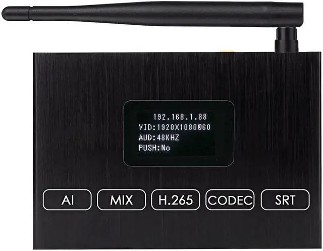 Main image of EXVIST H.265 4K WiFi HDMI Video Encoder w/Screen, Dual USB2.0 for Recording, HDMI Loopout, Compatible with ONVIF/HK, HDMI Live Streaming Encoder for YouTube, Facebook, Wowza, Twitch