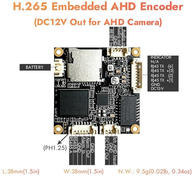 Alt view image 4 of 7 - EXVIST 1080P AHD to IP Encoder H.265/H.264 RTMP/RTSP/SRT/ONV w/SD Card Slot, Ultra-Low Latency for CCTV Surveillance & NVR Recording System