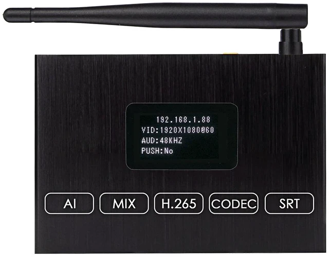Main image of H.265 1080P WiFi HDMI Encoder/Decoder w/OLED Screen | Dual USB, RTSP/ONVIF & Wireless Live Streaming