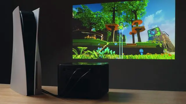 Alt view image 5 of 7 - Miroir 1200S Smart TV, Native 1080p Projector,4K Input, 1000 LED Lumens, Wireless & Bluetooth, 41 ms. response time, 2x 10-watt speakers, Dolby, and DTS Audio, DLP Technology