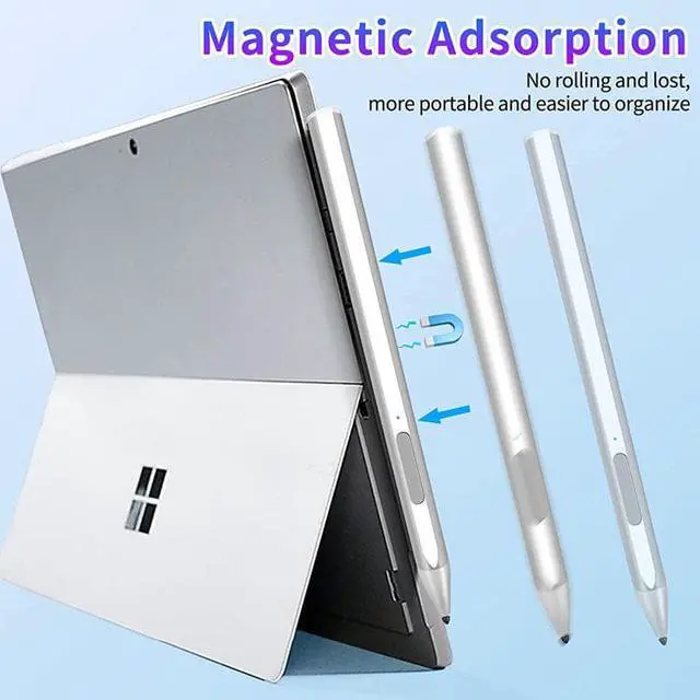 Alt view image 4 of 7 - Wsirak Surface Pen 4096 Pressure Sensitivity Active Stylus for Microsoft Surface Pro X 8 7 6 5 4 3 Laptop Book Studio Surface 3 Go Go2 Go3 Palm Rejection Touch Pencil
