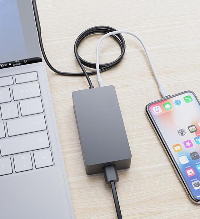 Alt view image 3 of 7 - Wsirak 100% Original Genuine Microsoft Surface Adapter Charger For Surface Book Laptop 3 2 1 Pro X 7 6 5 4 3 Surface Go 127W 15V 8A AC Power Supply Adapter