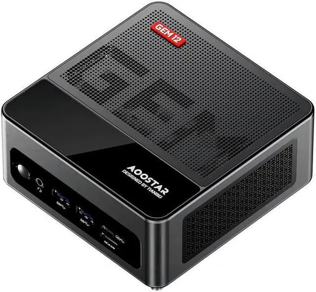 Main image of WSIRAK aoostar GEM12 8845HS Mini PC, AMD Ryzen 7 8845HS 32GB DDR5 RAM 1TB M.2 2280 PEIC4.0 SSD, 1 x OCULINK/ USB4(PD|8K@60Hz)/1 x HDMI2.1/1 xDP 1.4, 2X 2.5G RJ45(No-Screened Version)