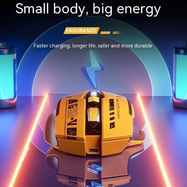 Alt view image 2 of 7 - WSIRAK A9 Bluetooth three mock examination mouse mute charging mechanical handle wireless mouse 2.4G E-sports game office mice