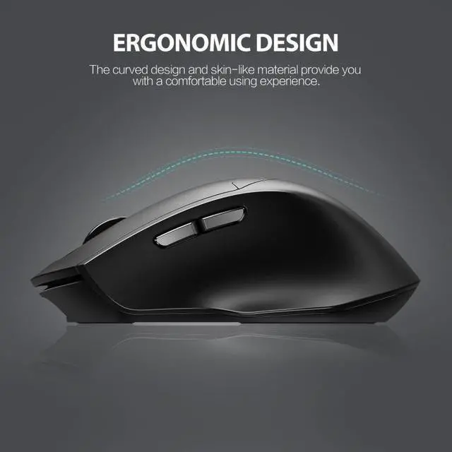 Alt view image 3 of 7 - WSIRAK DR1 Bluetooth Mouse Three Modes 2.4G Wireless Gaming Mouse TYPE-C Charging Computer Laptop Office Home Game Mice