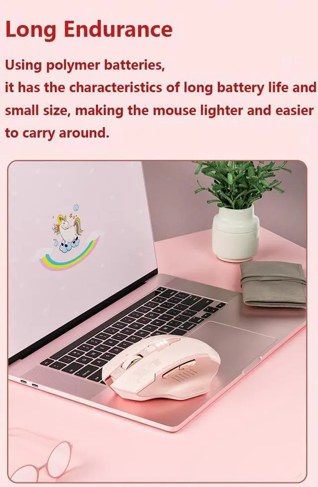 Alt view image 5 of 7 - WSIRAK F8 Mouse Rechargeable TYPE-C Mute Wireless Mouse For Business Office Game Computer Laptop Mice