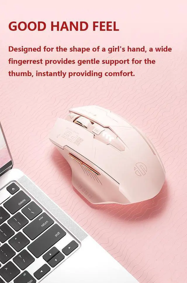 Alt view image 4 of 7 - WSIRAK F8 Mouse Rechargeable TYPE-C Mute Wireless Mouse For Business Office Game Computer Laptop Mice