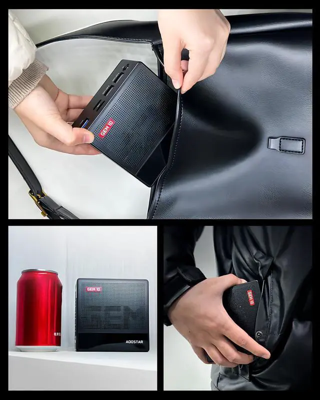 Alt view image 7 of 7 - WSIRAK AOOSTAR GEM10 AMD Ryzen 9 7940HS Mini PC with WIN 11 PRO/ 3* NVME/Oculink/2*2.5G LAN 32GB RAM 32G RAM / 512G SSD