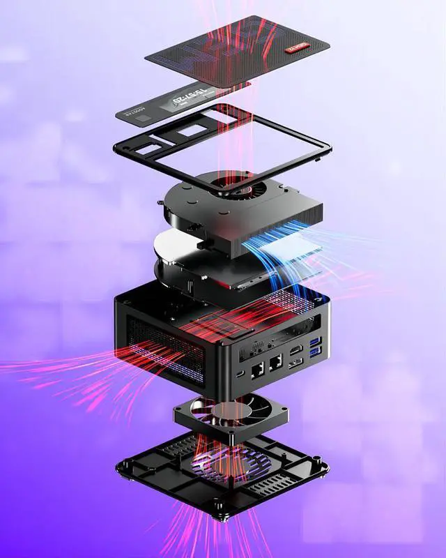 WSIRAK AOOSTAR GEM12 AMD Ryzen 9 6900HX Mini PC with 16/32G DDR5