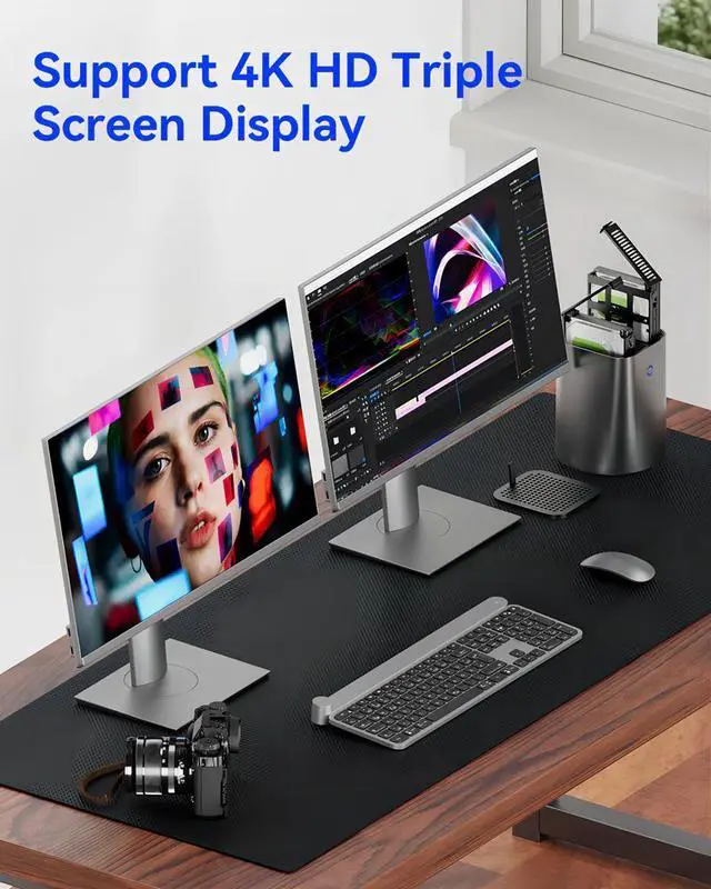 Alt view image 5 of 5 - Wsirak AOOSTAR R7 2 Bay 40T NAS Storage AMD Ryzen 7 5825U Mini PC(8C/16T; up to 4.5GHz)-Black 16GB RAM / 512GB SSD