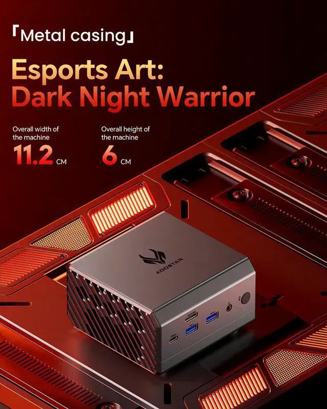 Alt view image 5 of 7 - Wsirak AOOSTAR GT37 AMD Ryzen AI 9 HX 370 Mini PC 32GB RAM / 1TB SSD