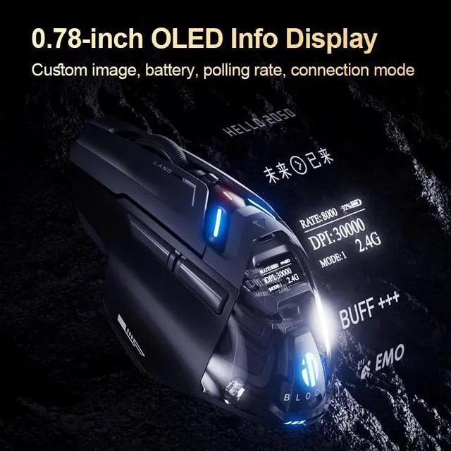 Alt view image 5 of 7 - Wsirak IN9 Ultra PAW 3950 Wireless Gaming Mouse Gunfire Edition Wireless Bluetooth Mouse Triple mock examination Mechanical Wired Computer Mouse