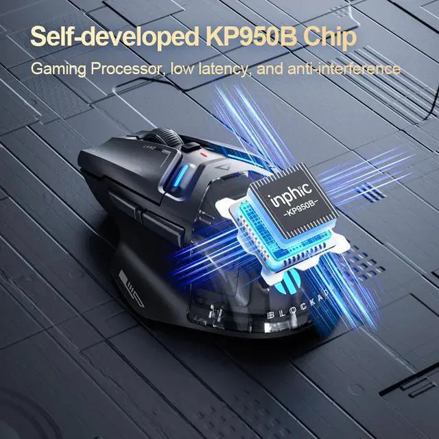 Alt view image 4 of 7 - Wsirak IN9 Ultra PAW 3950 Wireless Gaming Mouse Gunfire Edition Wireless Bluetooth Mouse Triple mock examination Mechanical Wired Computer Mouse