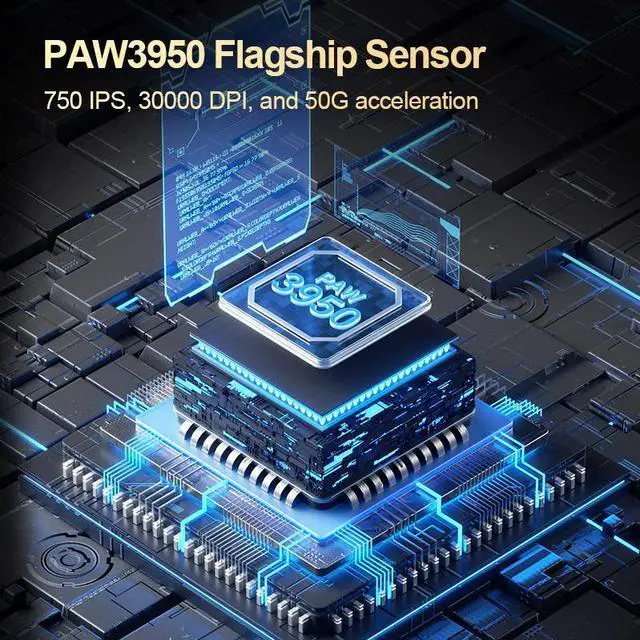 Alt view image 7 of 7 - Wsirak IN9 Ultra PAW 3950 Wireless Gaming Mouse Gunfire Edition Wireless Bluetooth Mouse Triple mock examination Mechanical Wired Computer Mouse