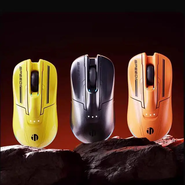 Alt view image 6 of 6 - Wsirak HyperBee Wireless and Wired Gaming Mouse Rechargeable Battery Computer Laptop Mouse Yellow