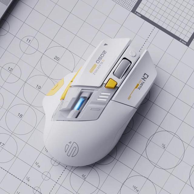 Alt view image 3 of 5 - Wsirak A9 Explorer Bluetooth and 2.4G Wireless Mouse Rechargeable Gaming Mouse Computer Laptop Mice White