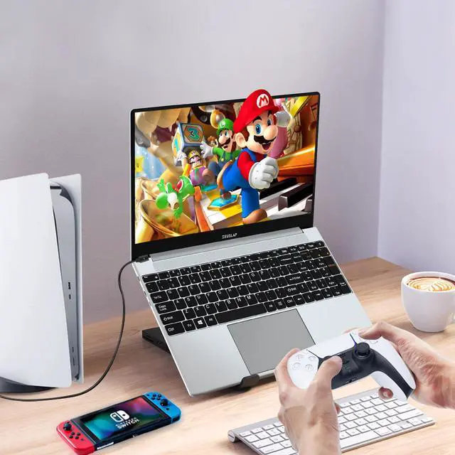 Alt view image 6 of 6 - ZEUSLAP 15.6 Inch Full HD Portable Monitor Built-in Keyboard and Mouse For Raspberry Pi Samsung DEX MacBook Pro Laptop PC Sub Display