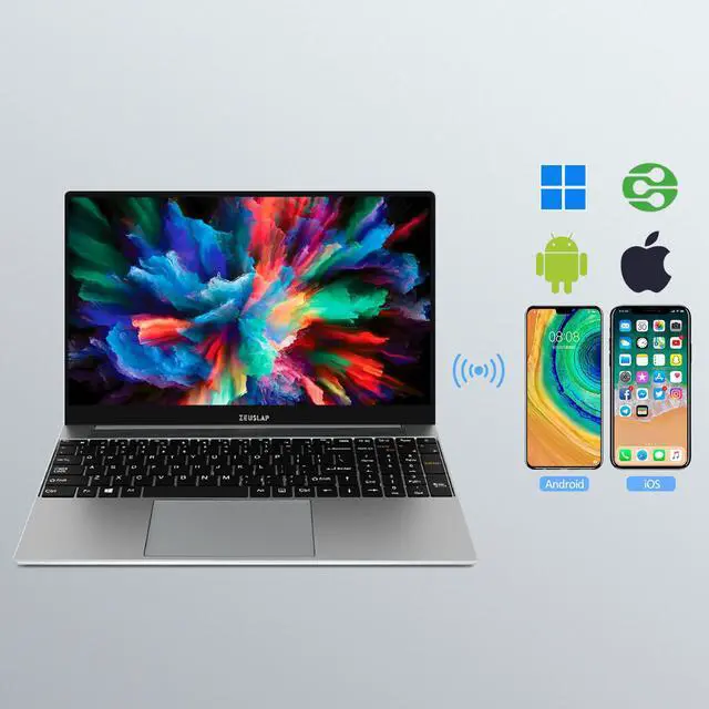 Alt view image 4 of 6 - ZEUSLAP 15.6 Inch Full HD Portable Monitor Built-in Keyboard and Mouse For Raspberry Pi Samsung DEX MacBook Pro Laptop PC Sub Display