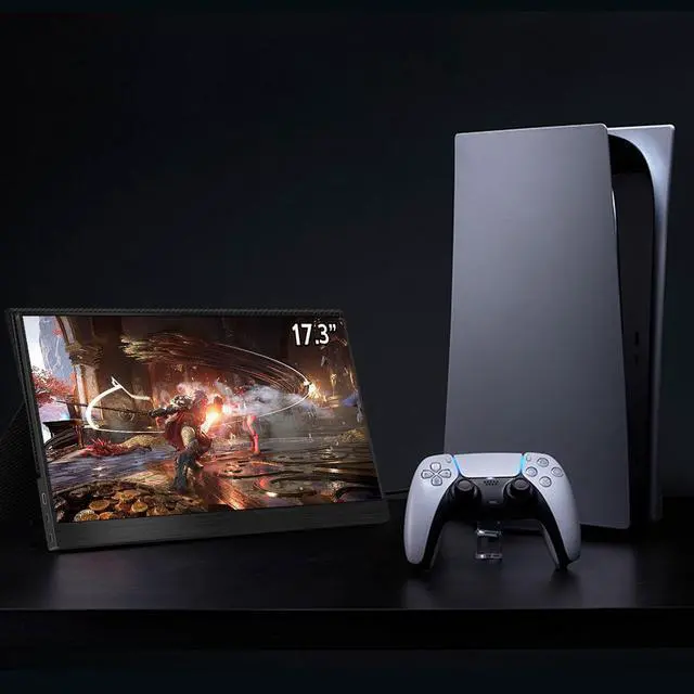 Alt view image 6 of 6 - ZEUSLAP Z17P 17.3 Inch 100%sRGB Portable Gaming Monitor, 1080P FHD 60Hz Screen for PS4 PS5 Switch Xbox Game Consoles Extend Screen PC Sub Display