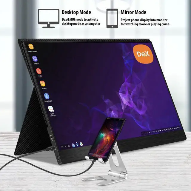 Alt view image 2 of 6 - ZEUSLAP Z17P 17.3 Inch 100%sRGB Portable Gaming Monitor, 1080P FHD 60Hz Screen for PS4 PS5 Switch Xbox Game Consoles Extend Screen PC Sub Display