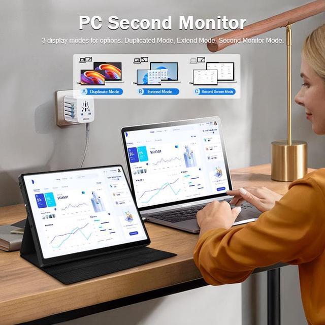 Alt view image 6 of 7 - ZEUSLAP Z10P 10.5 Inch Portable Monitor, Full HD 1280P 100% sRGB IPS Screen for PC, Laptop, Phone, Raspberry Pi, Graphic Card, Car Navigation etc.