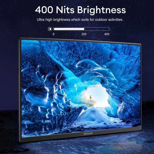 Alt view image 5 of 7 - ZEUSLAP P16 16 Inch Portable Monitor, 1920*1200 60Hz 100%sRGB IPS Screen Computer Gaming Monitor for Laptop, Phone, Switch, Xbox, PS4/5 etc.
