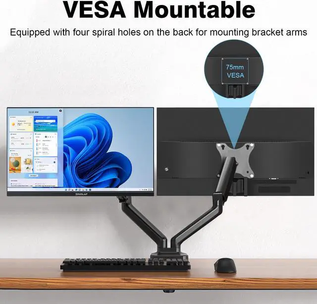 Alt view image 3 of 5 - ZEUSLAP Z22P 22" Gaming Monitor (Actual size 21.5"), 1080P Full HD 100Hz 90%sRGB Business Monitor with HDMI+VGA Ports Borderless LCD Gaming Display