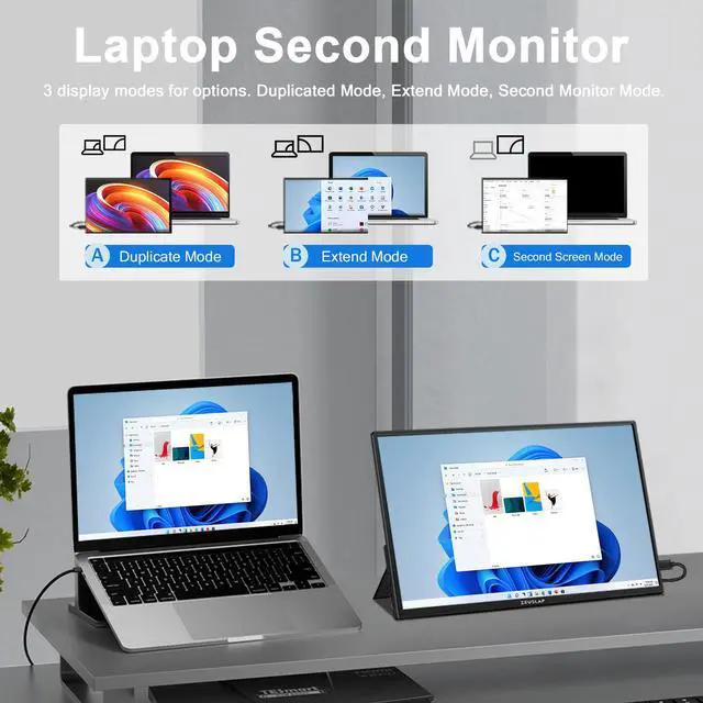 Alt view image 6 of 7 - ZEUSLAP P16UK 16 Inch Portable Monitor,3840*2400 4K UHD 16:10 100%sRGB 600Nit Brightness IPS Panel Gaming Monitor for Lapop, Phone PS4/5, Swtich etc.