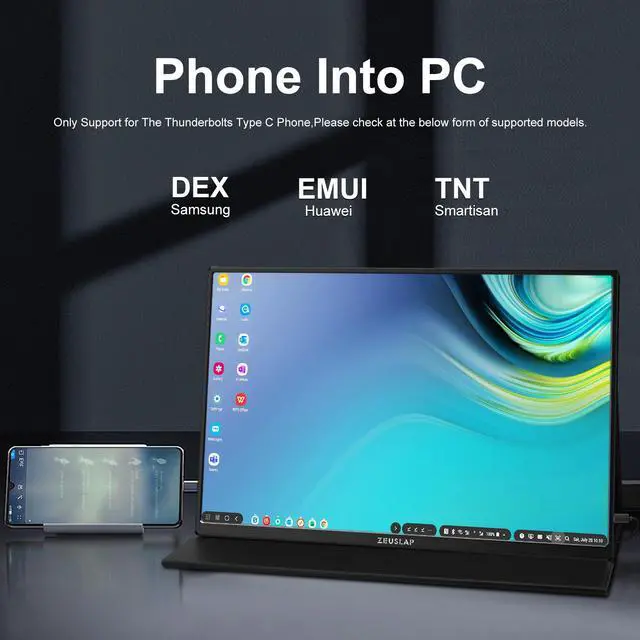 Alt view image 4 of 6 - ZEUSLAP P16T 16 Inch Touchscreen Portable Monitor, 1920*1200 60Hz 100%sRGB IPS Screen Computer Gaming Monitor for Laptop, Phone, Switch, Xbox, PS4/5 etc.