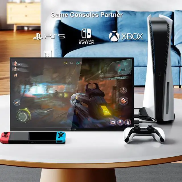 Alt view image 5 of 6 - ZEUSLAP Z18TV 18.5 Inch Portable Monitor Built-in IPTV, 1080P 100Hz Touchscreen Portable TV with WIFI Connection for Laptop, PS4/5, Switch,etc.