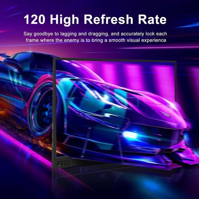 Alt view image 3 of 7 - ZEUSLAP 15.6Inch 120hz Portable Monitor,Full HD 1920*1080P IPS Portable Screen for Laptop, PC, phone,game console