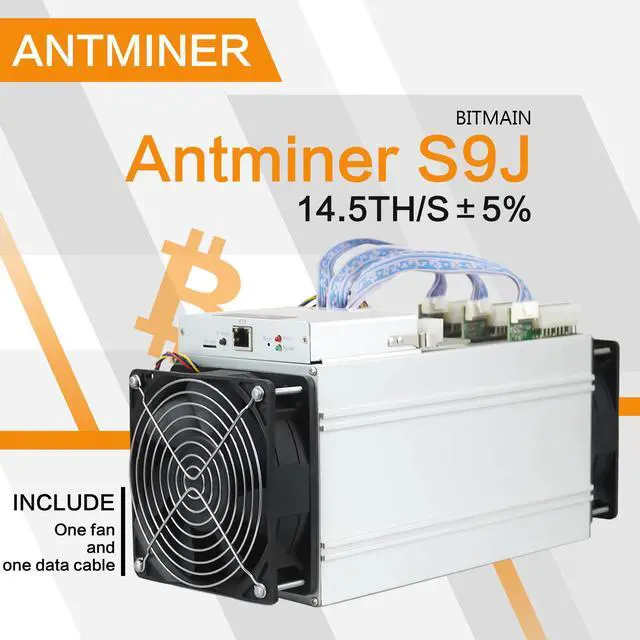 Alt view image 2 of 7 - Antminer S9J 14.5TH/s Bitcoin Miner, S9J 14.5TH/s ASIC Bitcoin BTC Miner 0.098 J/GH Bitcoin Mining Machine with Data Cable