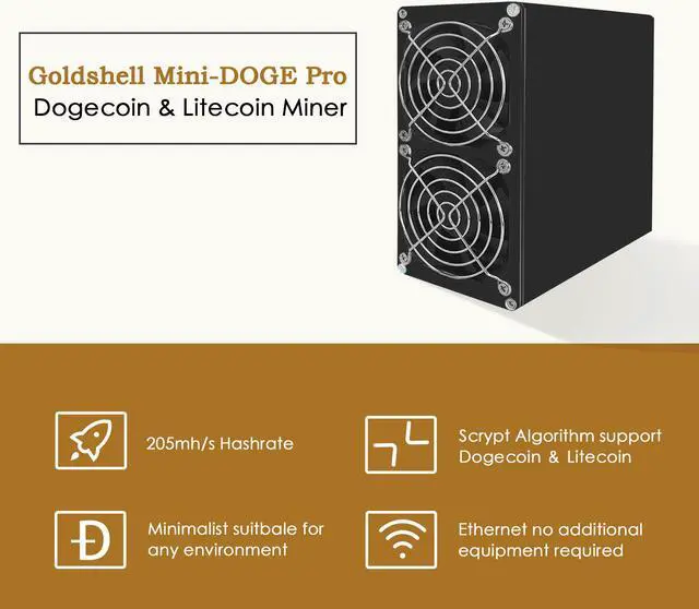 Alt view image 5 of 7 - Goldshell Mini Doge Pro 205MH/S Dogecoin & Litecoin Miner 220W LTC & Doge Mining Machine