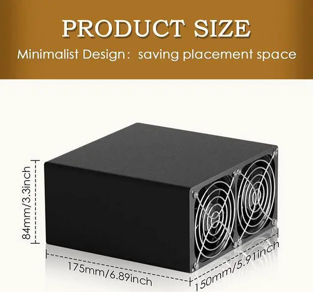 Alt view image 2 of 7 - New Goldshell Mini Doge Pro 205MH/S 220W LTC & Doge Mining Machine with Power Supply, Ready to Ship Now