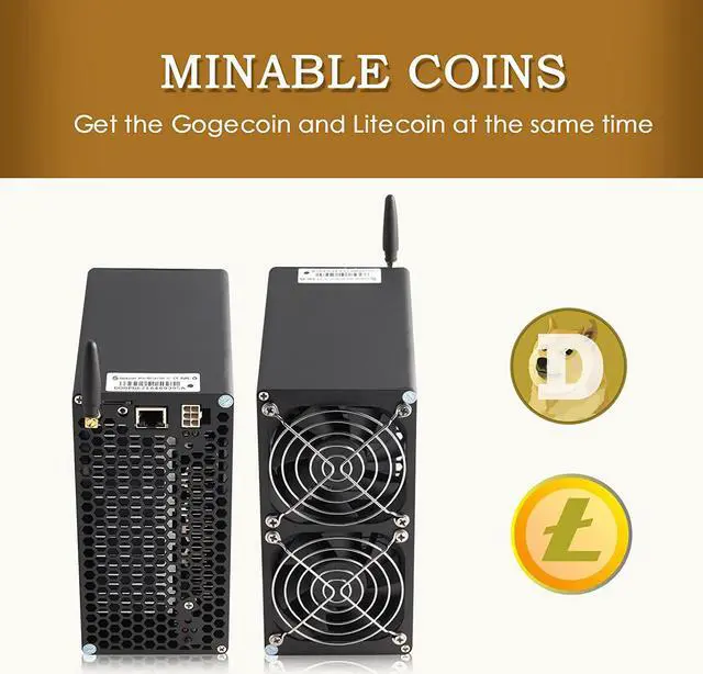 Alt view image 4 of 7 - New Goldshell Mini Doge Pro 205MH/S 220W LTC & Doge Mining Machine with Power Supply, Ready to Ship Now