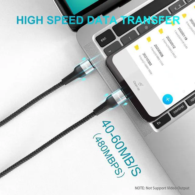 Alt view image 5 of 5 - USB C to USB C Cable Apone 3.3 ft+6.6ft 60W 3A Type C Nylon Braid Charge Cord Power Delivery Fast Charging Cable, for MacBook Pro 2021 2020 2019, IPad Pro 2020 2018, Galaxy S21 S20